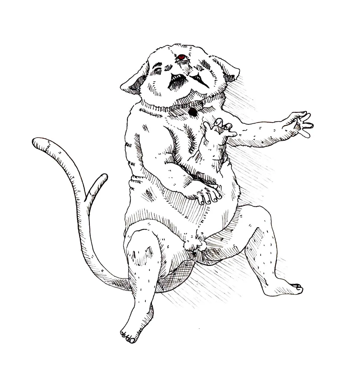 un bébé a moitier chat et humain