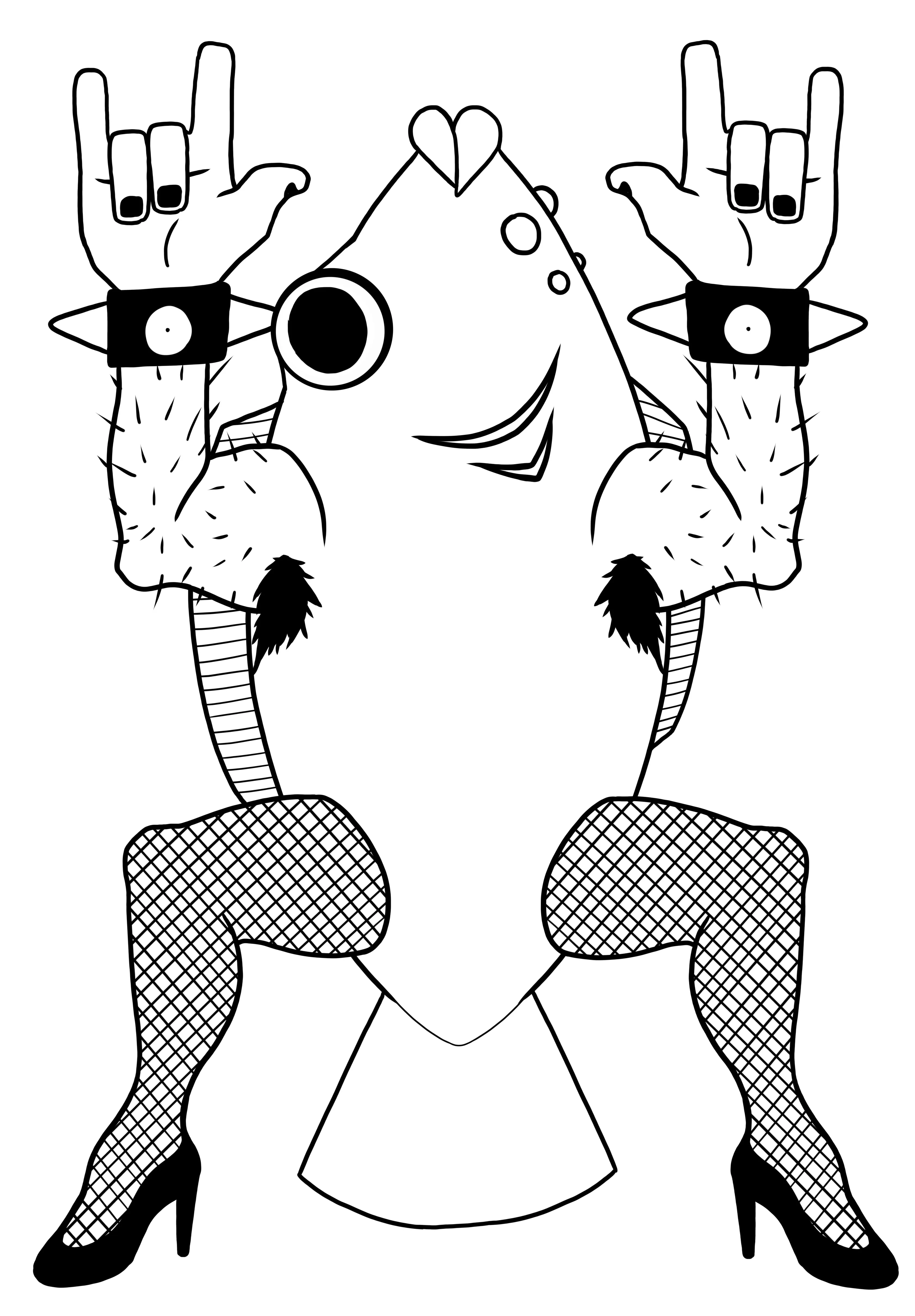 un poisson humain rigolo