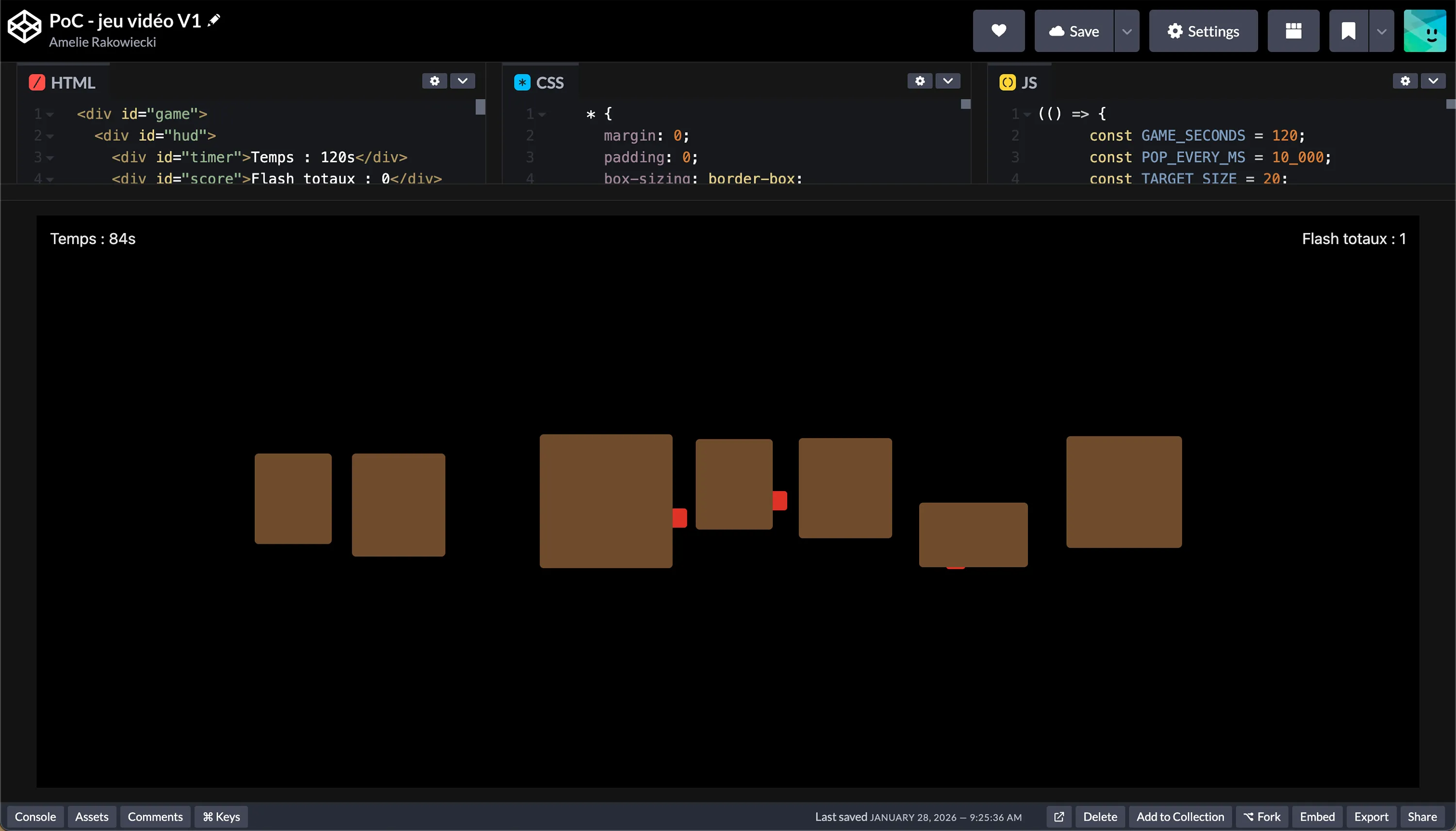 poc version 1 du jeu