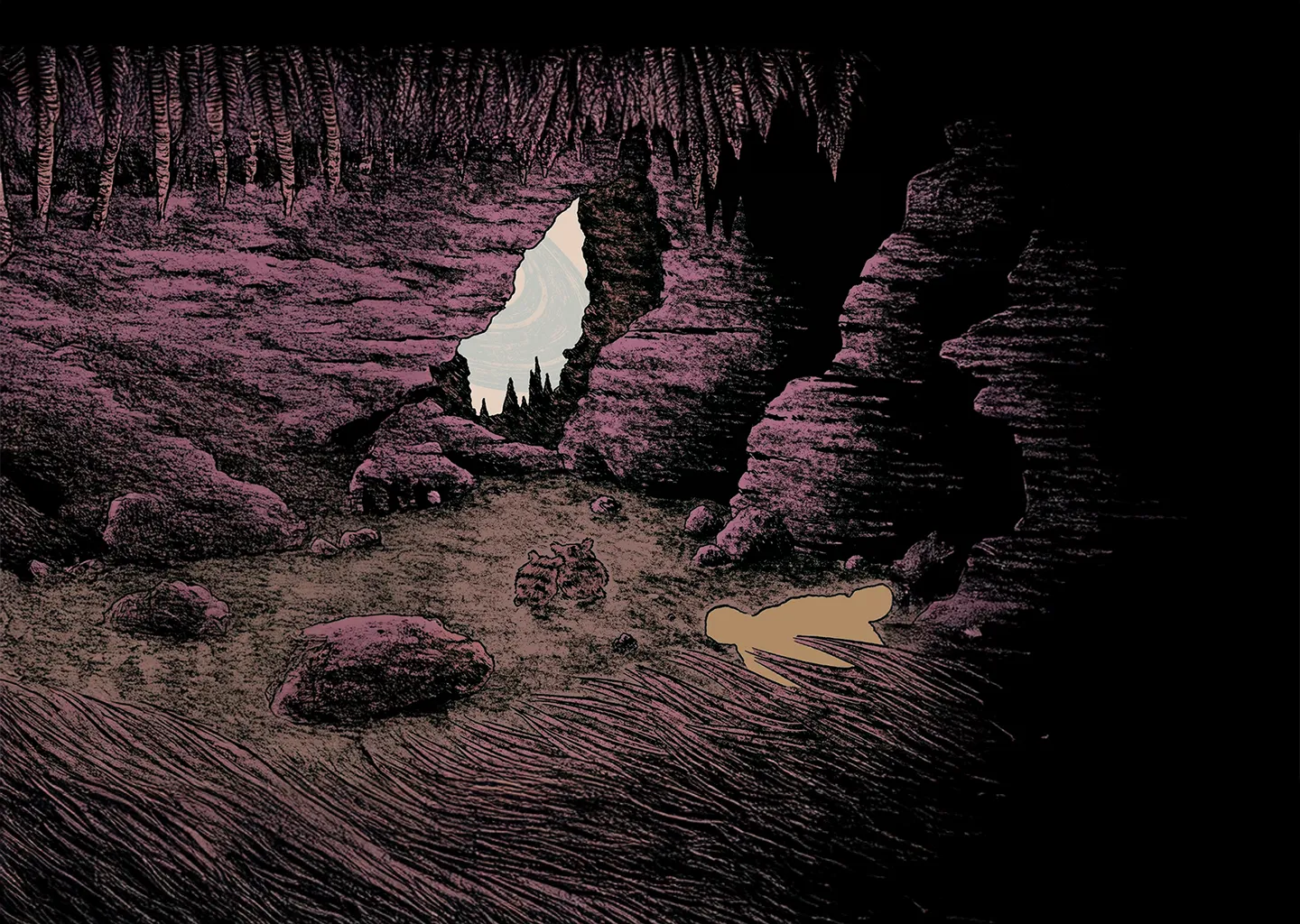 reveil dans la grotte