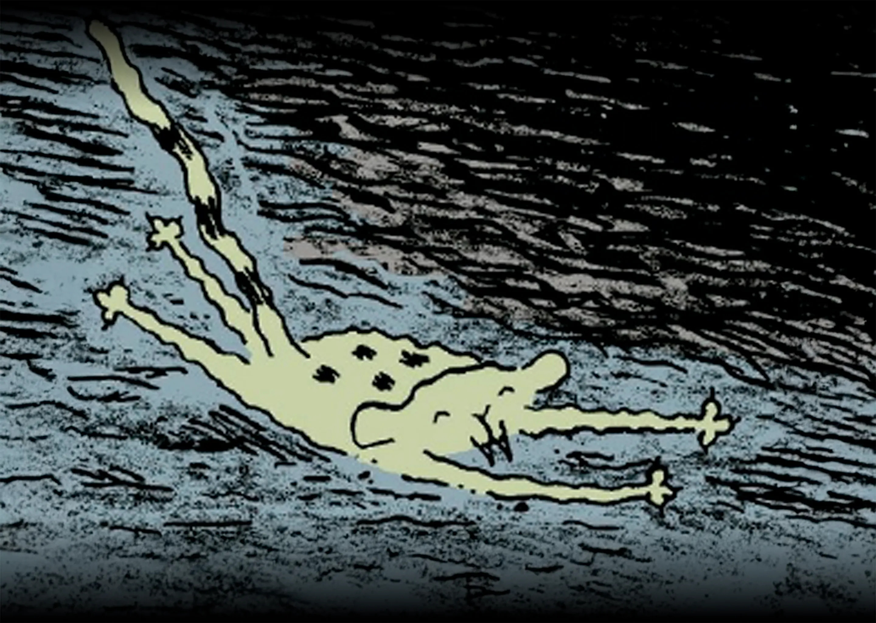 assis dans la grotte